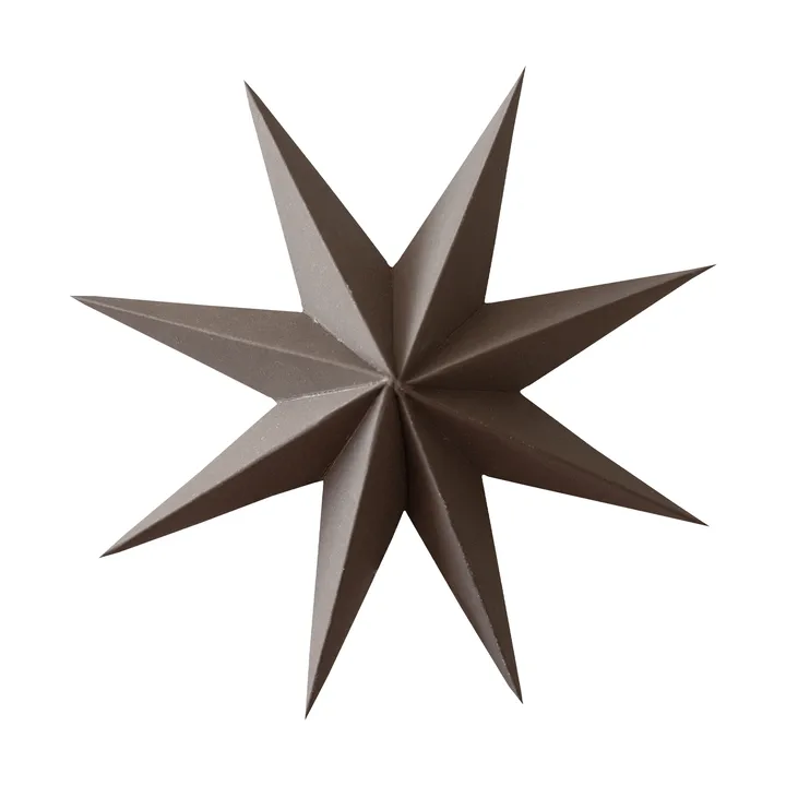 Papier-Winterstern Dekorationsanhänger - Brown, medium, Ø14 cm - DBKD