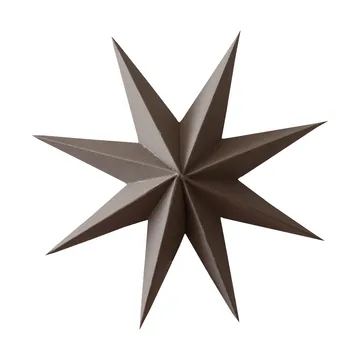 Papier-Winterstern Dekorationsanhänger - Brown, small, Ø9 cm - DBKD