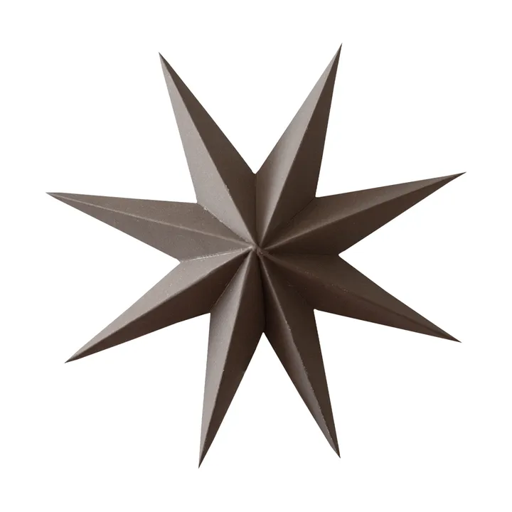 Papier-Winterstern Dekorationsanhänger - Brown, small, Ø9 cm - DBKD