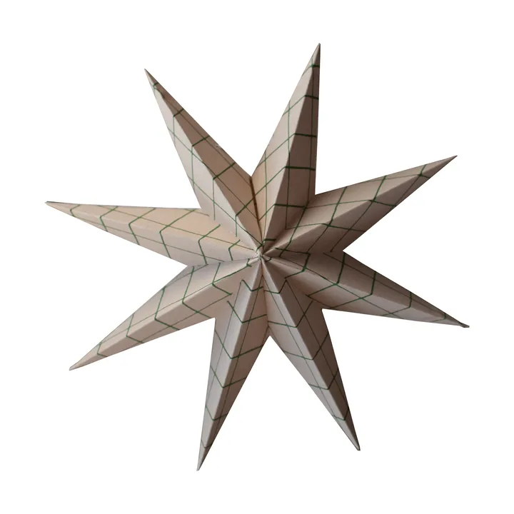 Papier-Winterstern Dekorationsanhänger - Square sand, large, Ø19 cm - DBKD