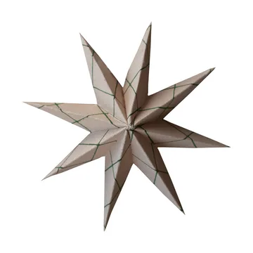 Papier-Winterstern Dekorationsanhänger - Square sand, small, Ø9 cm - DBKD