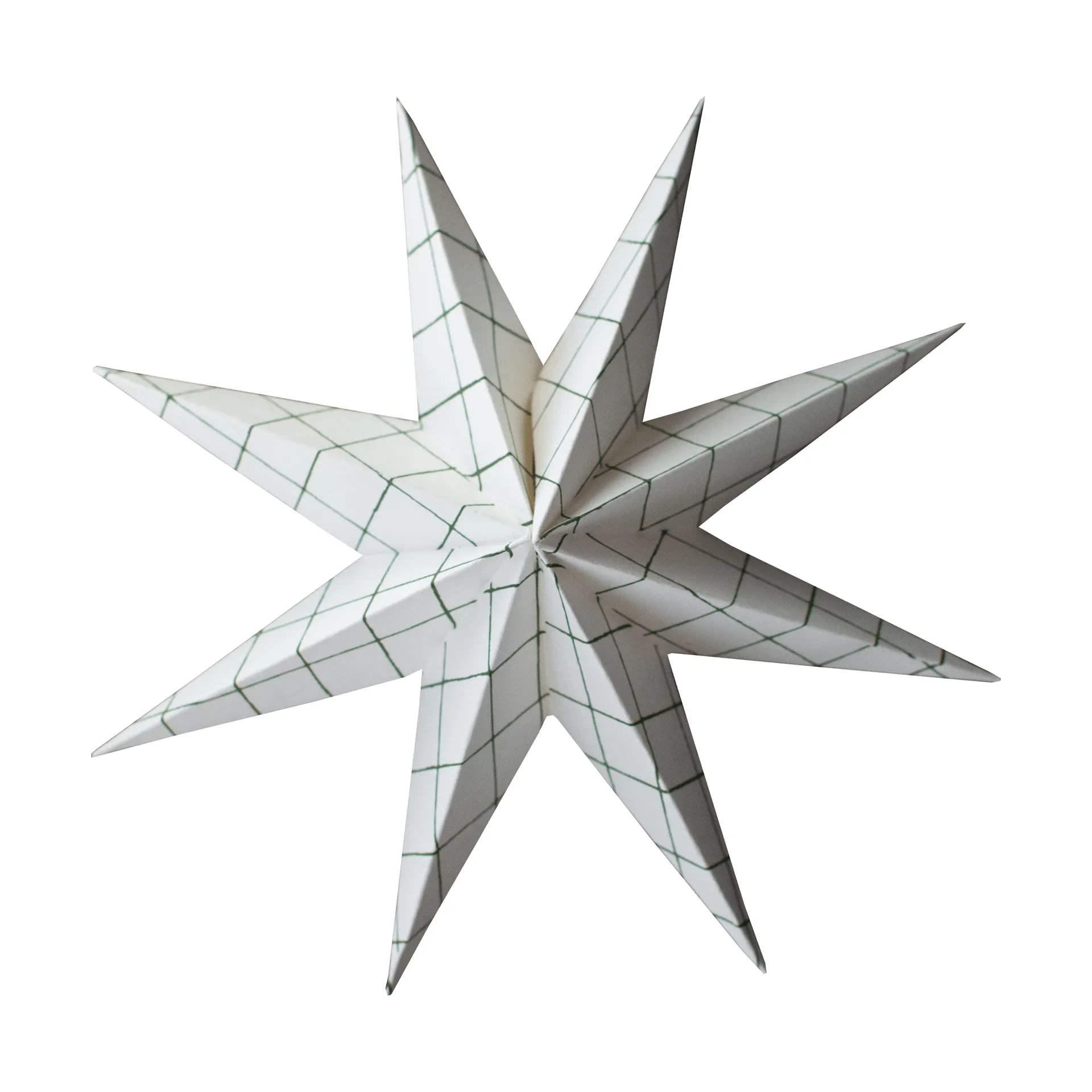 Papier-Winterstern Dekorationsanhänger, Square white, large, Ø19 cm DBKD