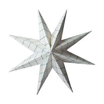 Papier-Winterstern Dekorationsanhänger - Square white, large, Ø19 cm - DBKD