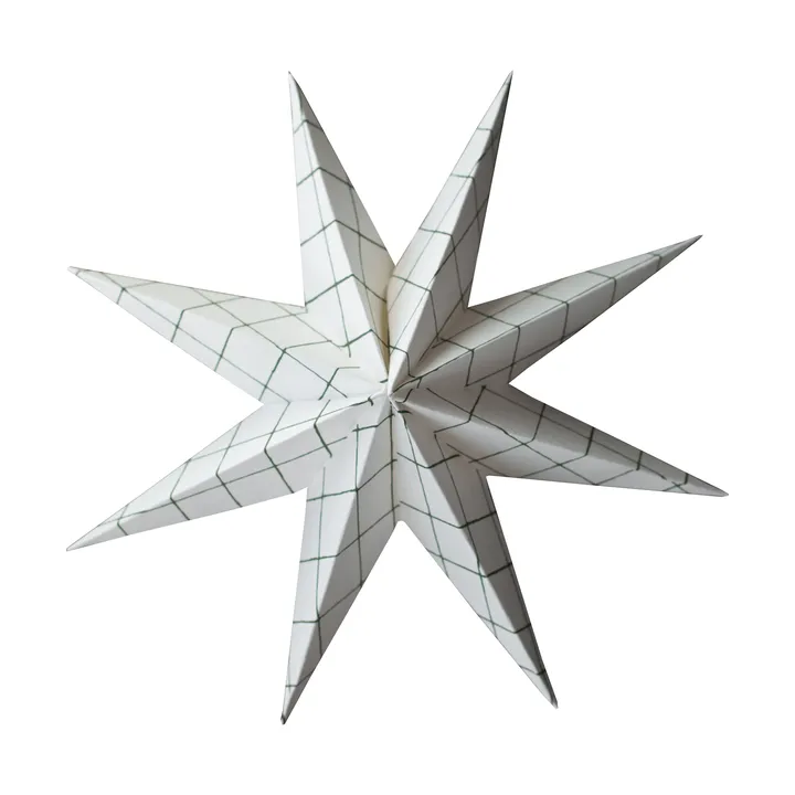 Papier-Winterstern Dekorationsanhänger - Square white, large, Ø19 cm - DBKD