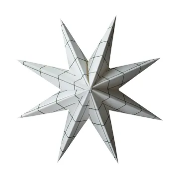 Papier-Winterstern Dekorationsanhänger - Square white, medium, Ø14 cm - DBKD