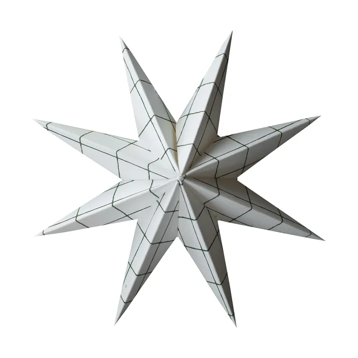 Papier-Winterstern Dekorationsanhänger - Square white, medium, Ø14 cm - DBKD