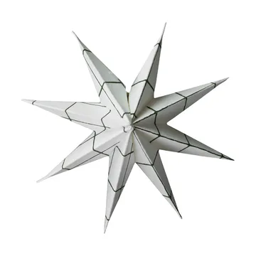 Papier-Winterstern Dekorationsanhänger - Square white, small, Ø9 cm - DBKD