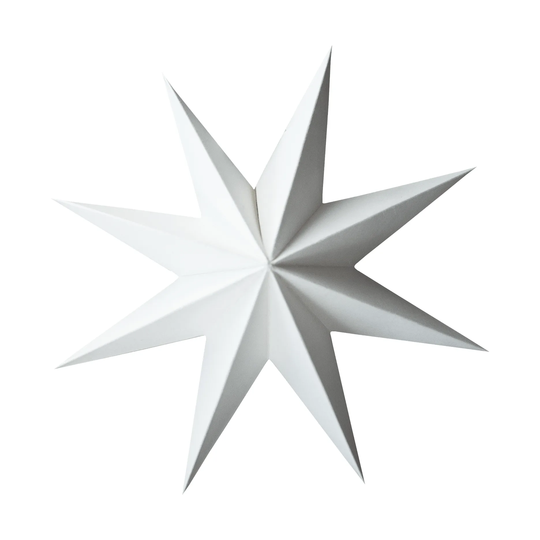 Papier-Winterstern Dekorationsanhänger, White, medium, Ø14 cm DBKD