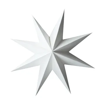 Papier-Winterstern Dekorationsanhänger - White, medium, Ø14 cm - DBKD