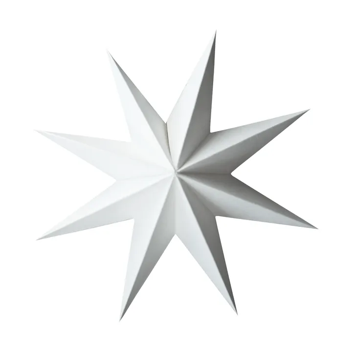 Papier-Winterstern Dekorationsanhänger - White, medium, Ø14 cm - DBKD