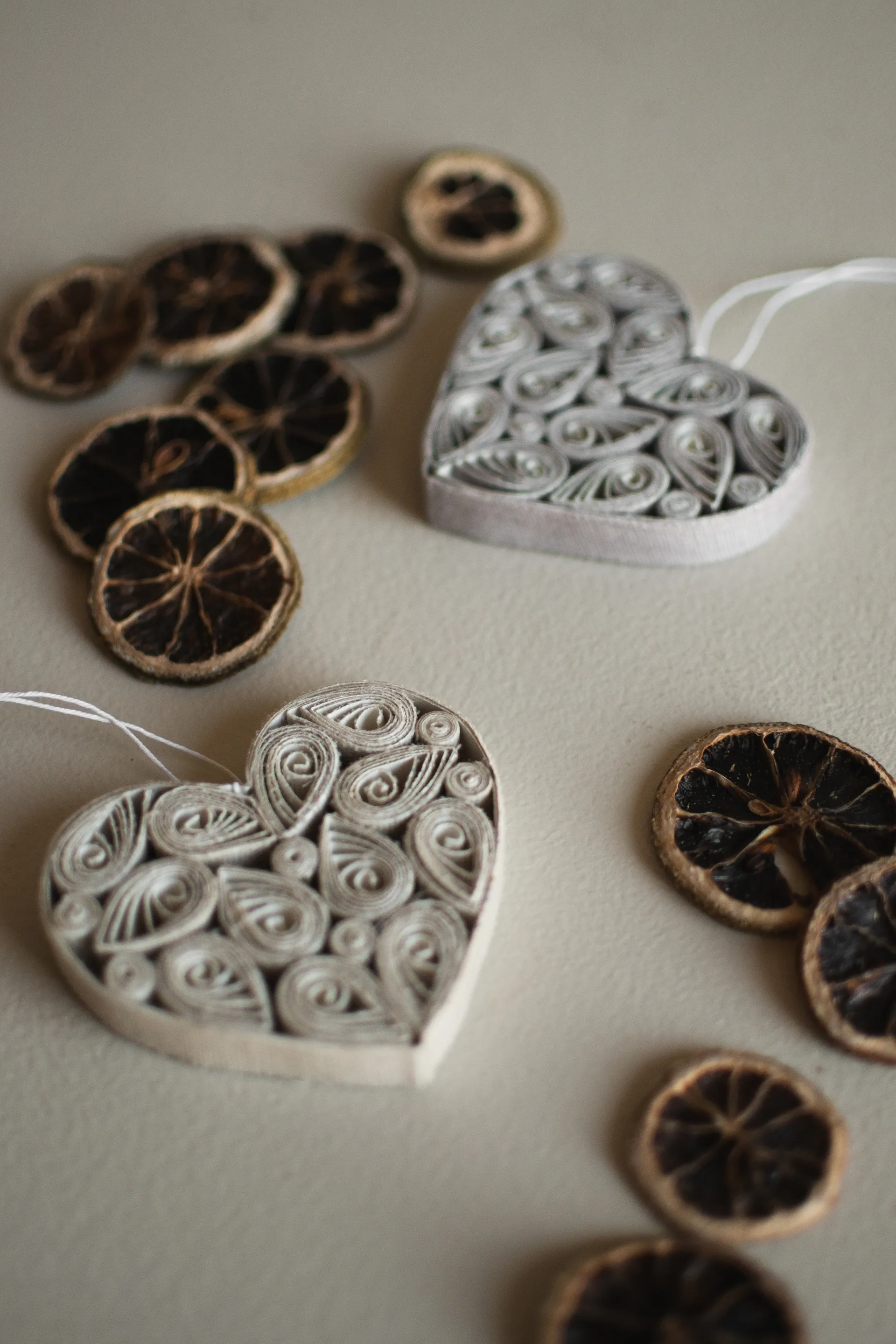 Papierherz 8 cm, Creme DBKD