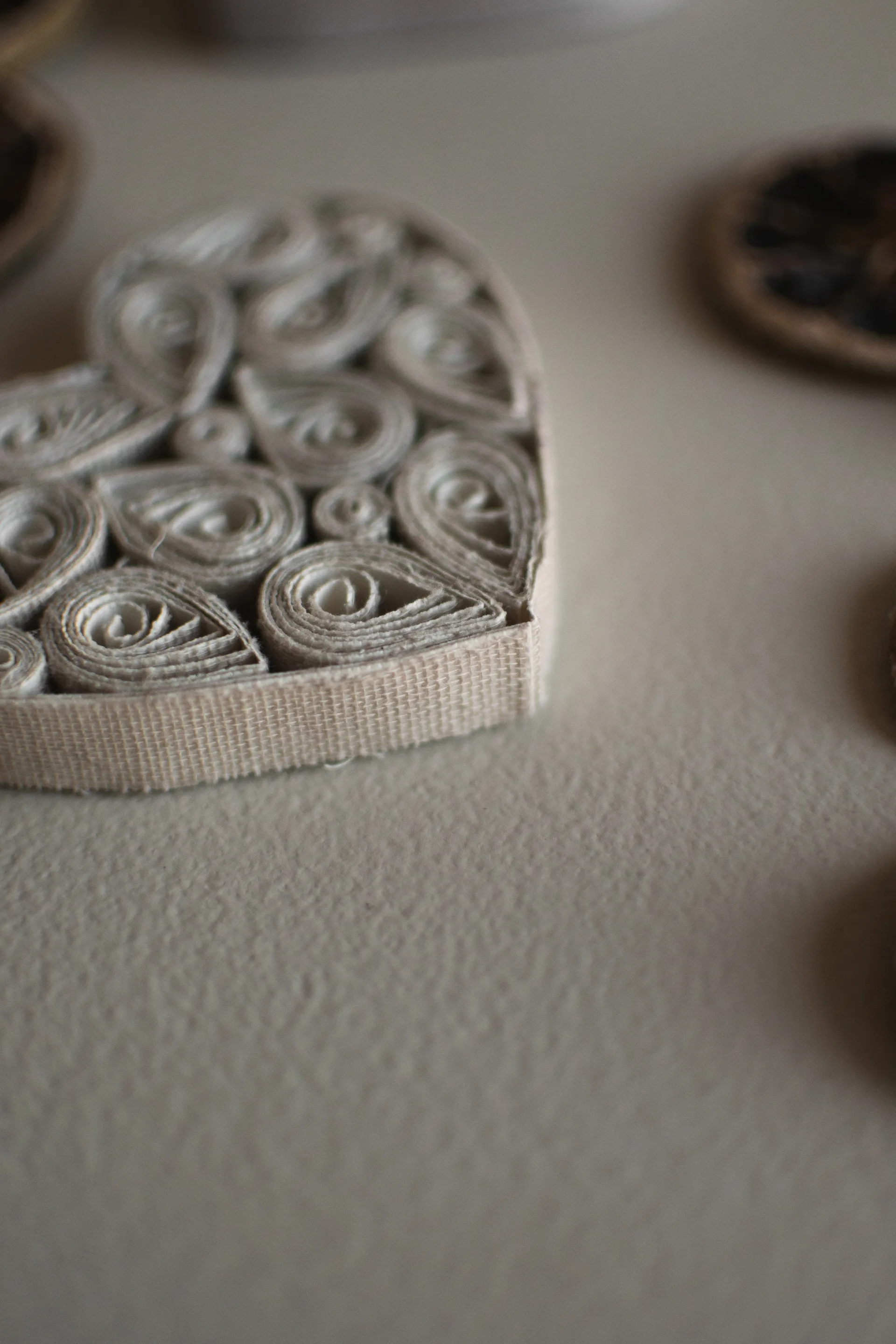 Papierherz 8 cm, Creme DBKD