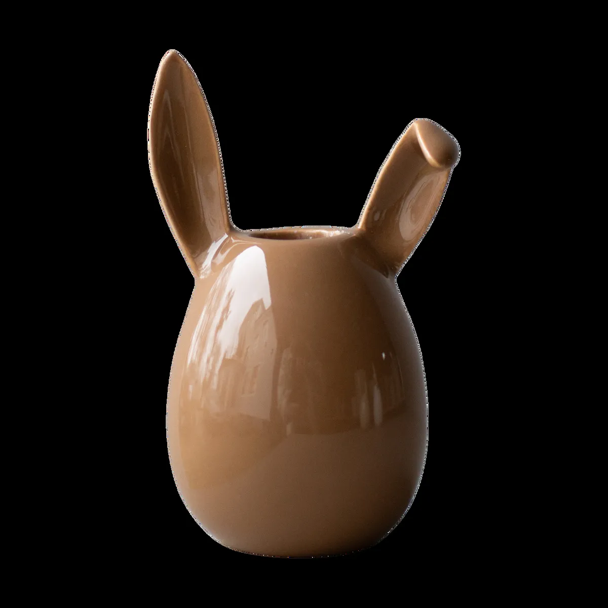 DBKD Rabbit Kerzenständer 13 cm Shiny nougat