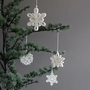 Regelbar Flake Schneeflocke weiß - Klein Ø8,5cm - DBKD