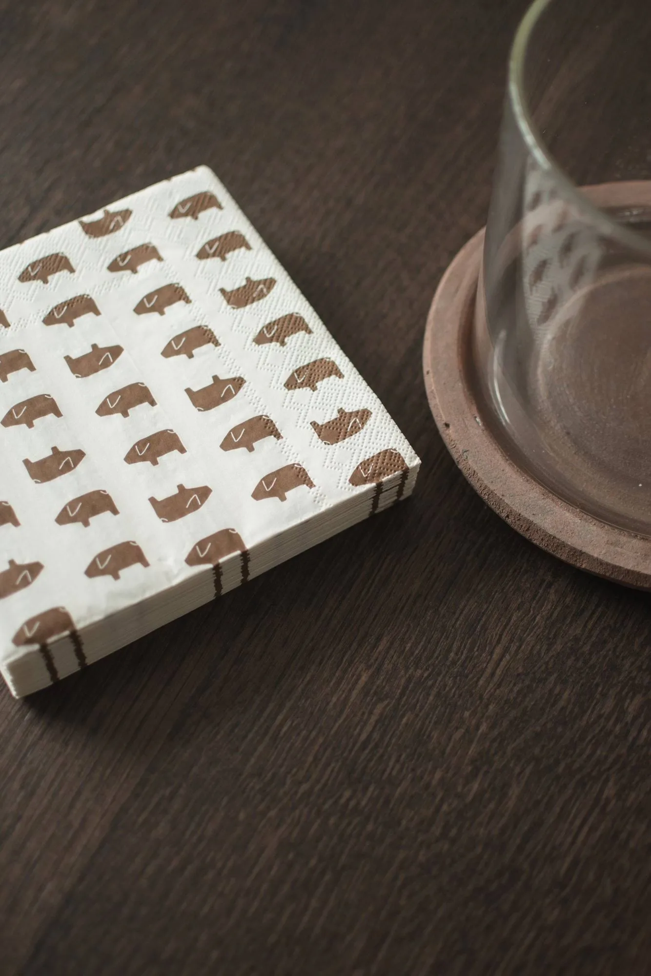 Schwedische pig Papierserviette 33x33 cm 20er-Packung, Brown DBKD