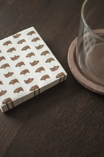 Schwedische pig Papierserviette 33x33 cm 20er-Packung - Brown - DBKD
