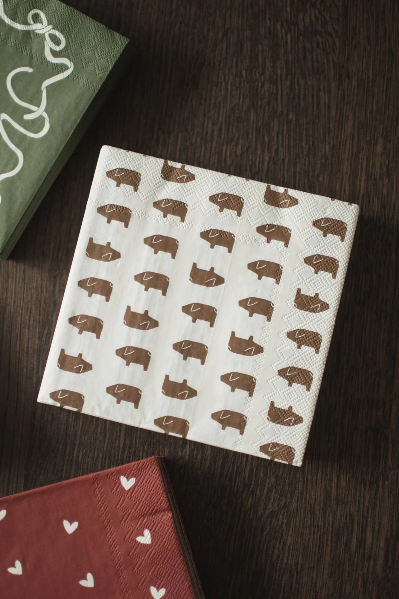 Schwedische pig Papierserviette 33x33 cm 20er-Packung, Brown DBKD