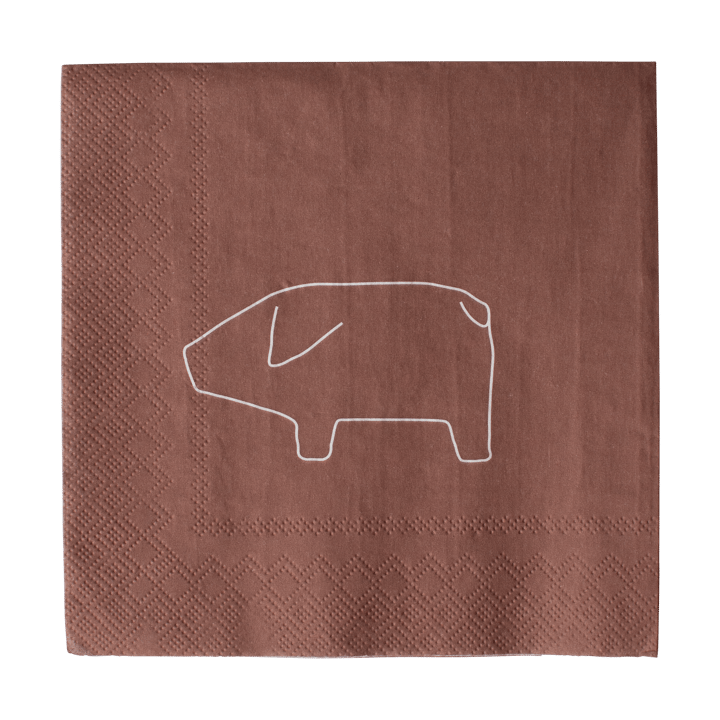 Schwedische pig Papierserviette 33x33 cm 20er-Packung - Red - DBKD