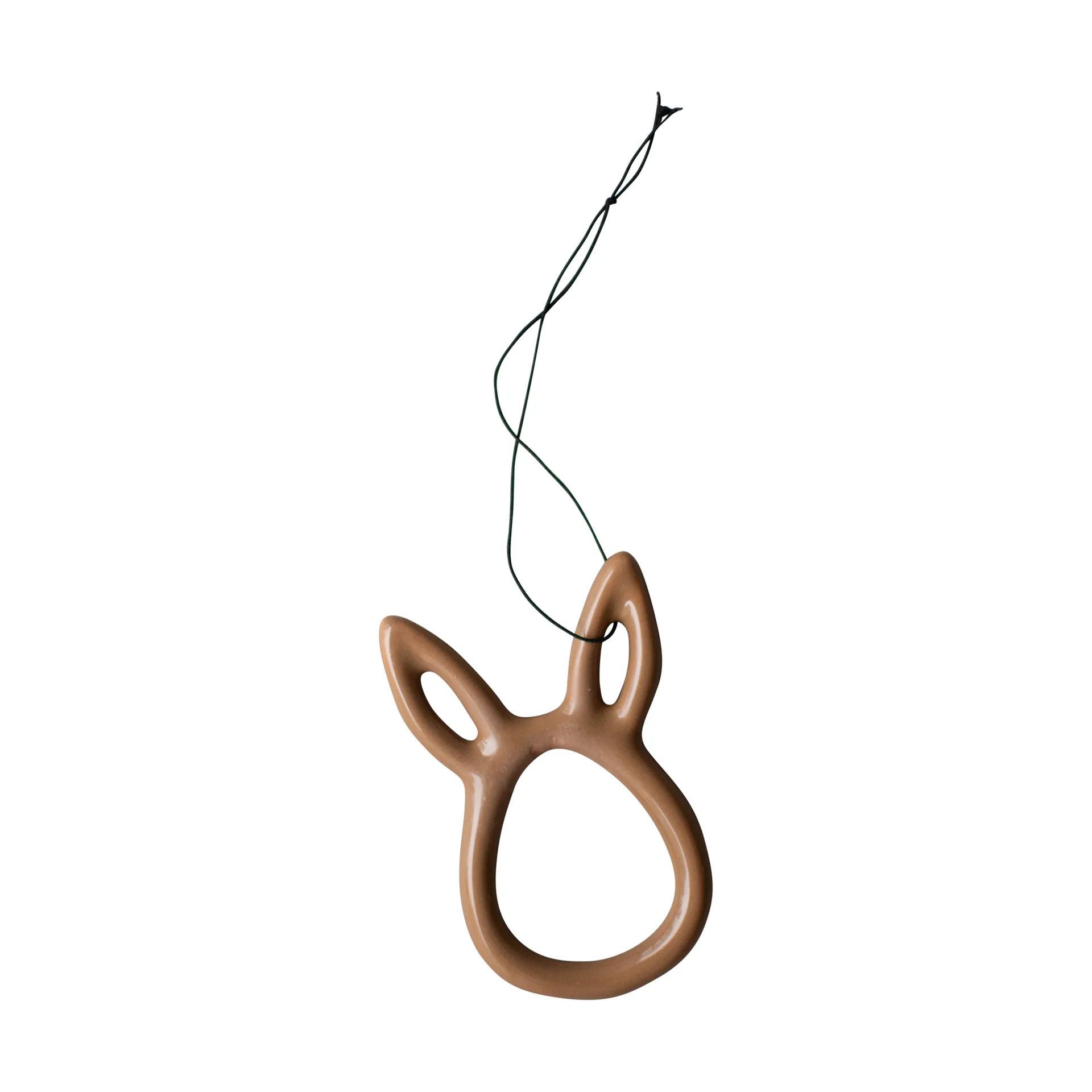 Sprinkle rabbit Osteranhänger 8 cm, Shiny nougat DBKD