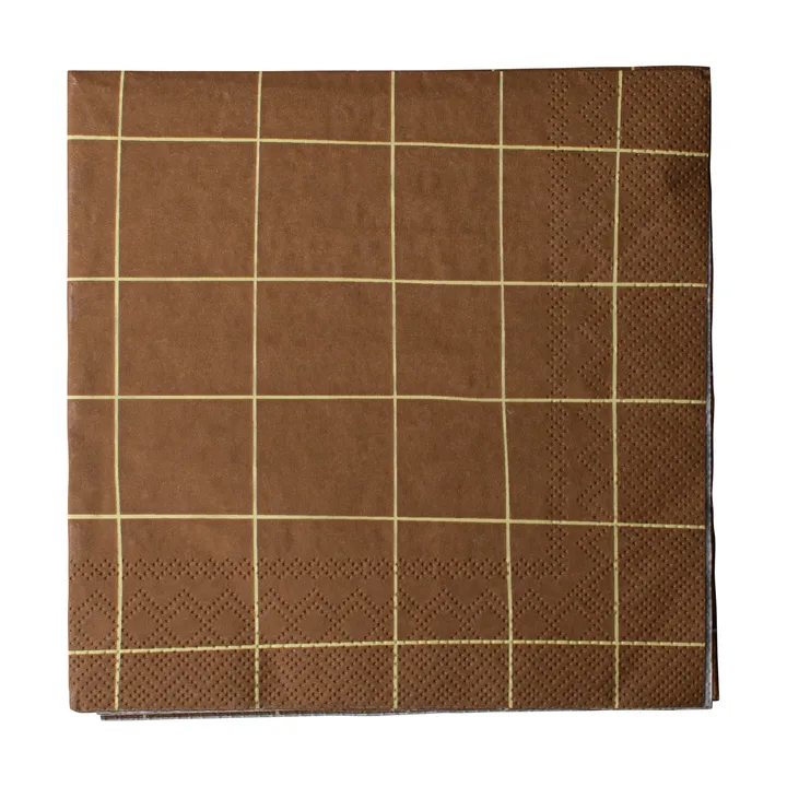 Square Papierserviette 33x33 cm 20er Pack - Brown - DBKD