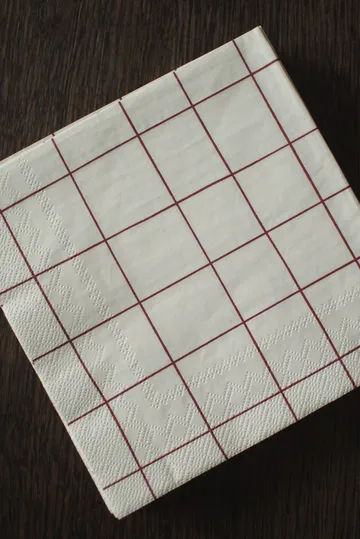 Square Papierserviette 33x33 cm 20er Pack - Dark red - DBKD