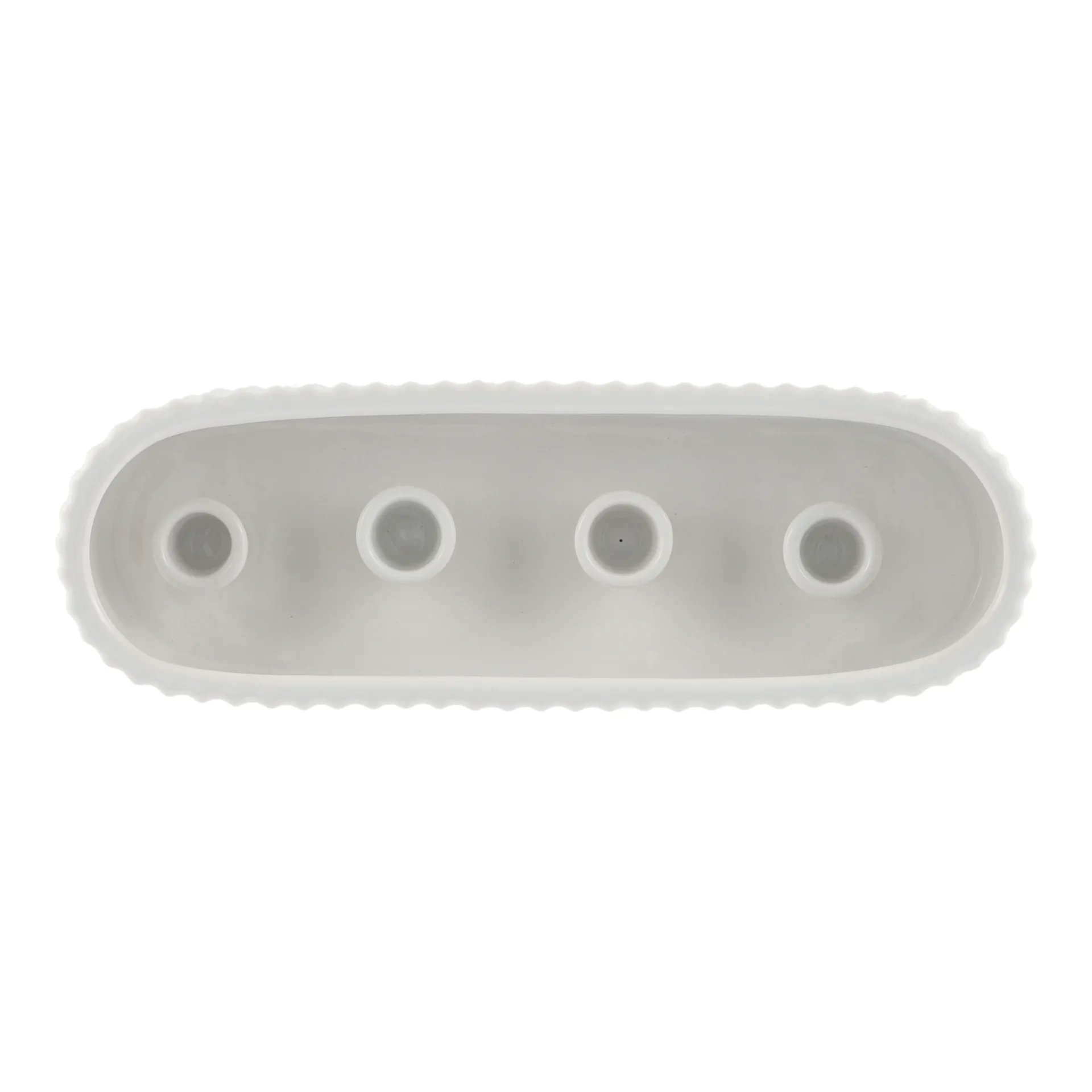 Stripe Adventskerzenhalter 30cm, Shiny white DBKD