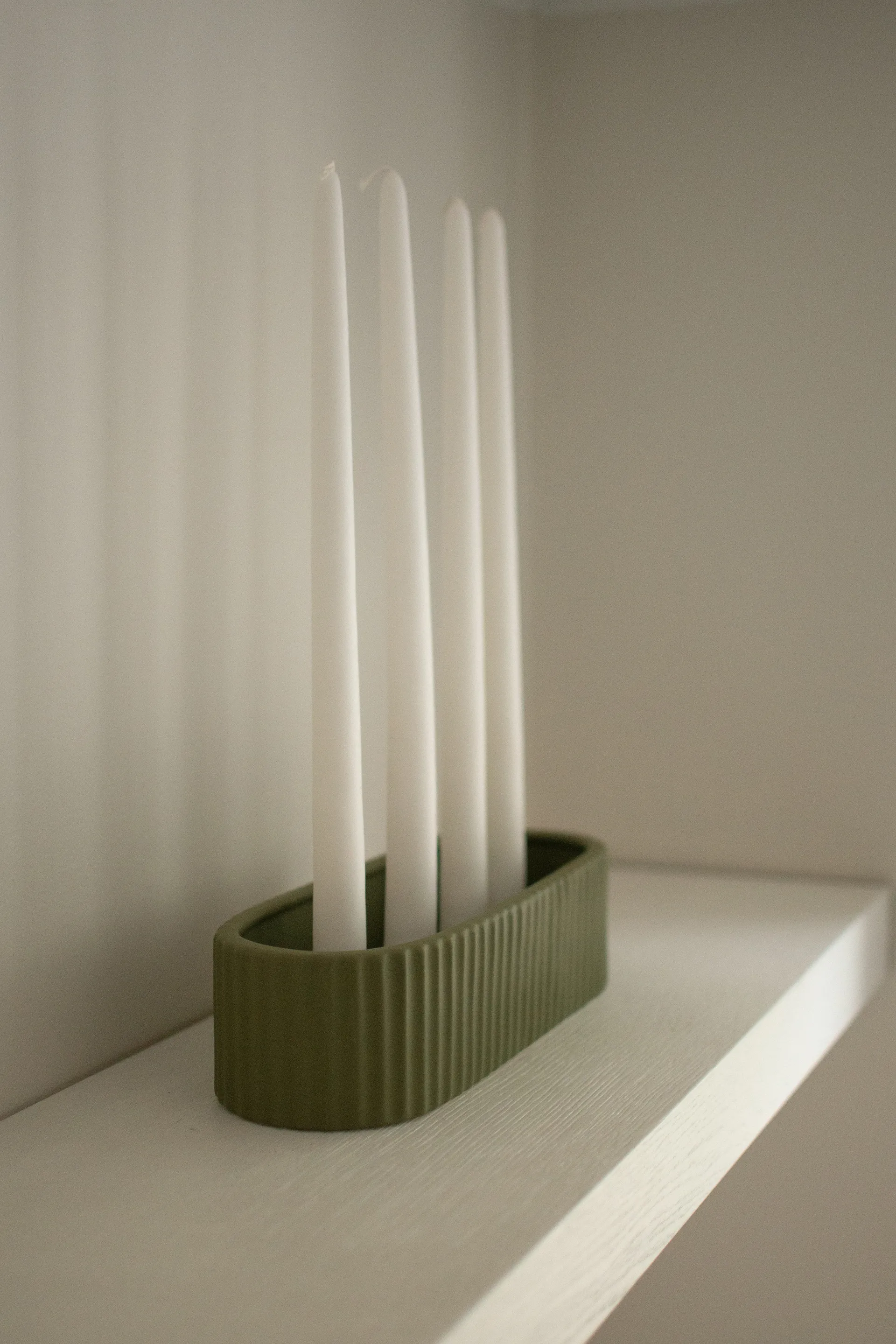 Stripe Kerzenhalter 30 cm, Green DBKD