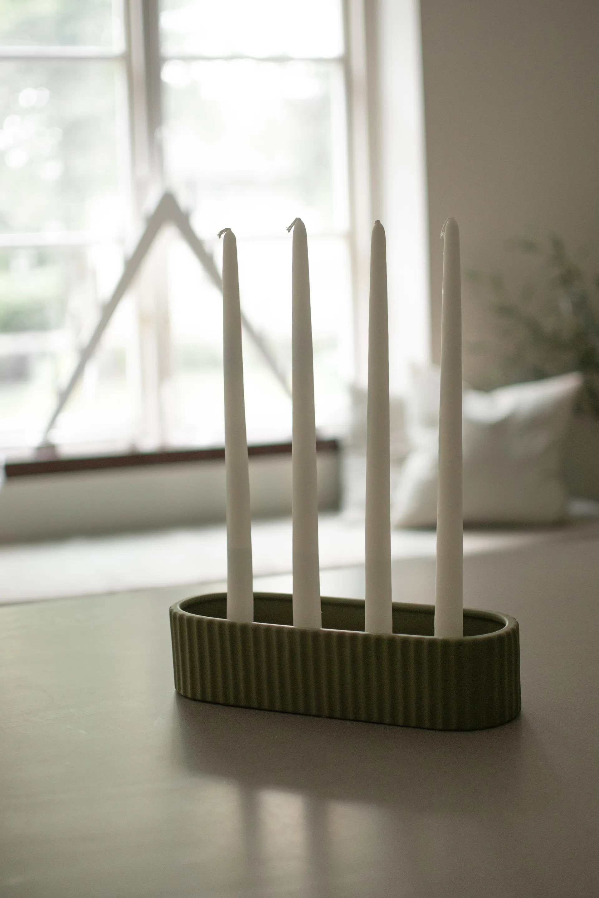 Stripe Kerzenhalter 30 cm, Green DBKD