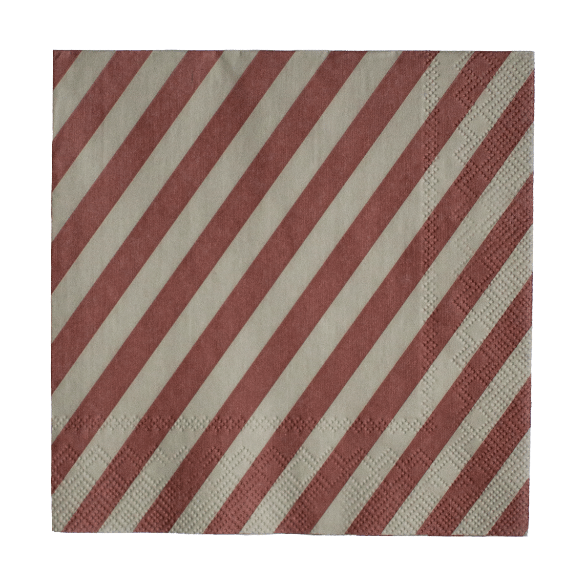 DBKD Stripe Papierserviette 33x33 cm 20er Pack Dark red