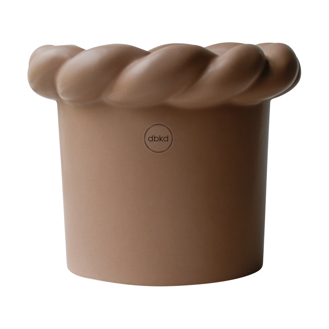DBKD Twine Blumentopf o14cm Nougat | Skandinavisches Design | Blumentöpfe | Braun