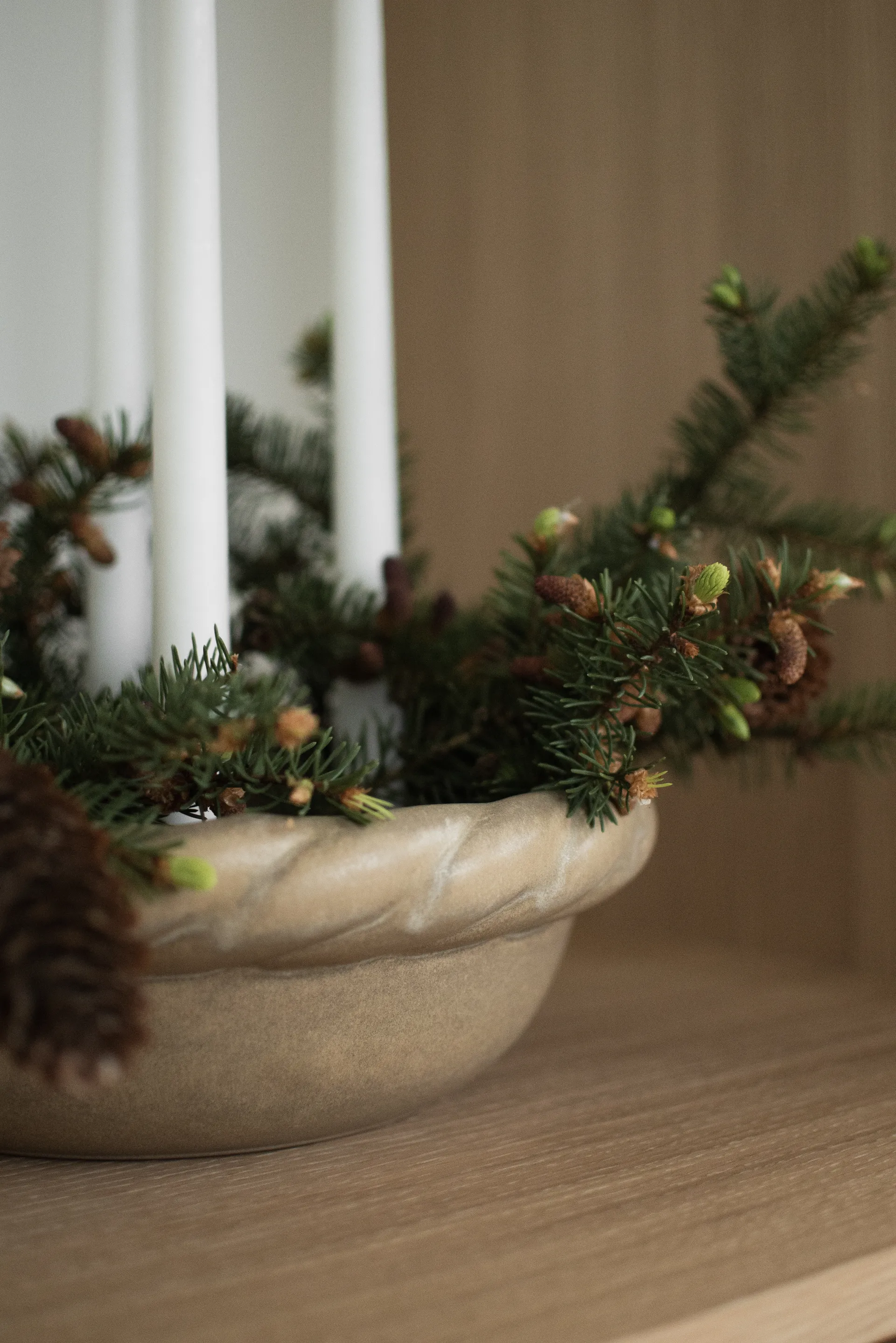 Twine Teller Kerzenhalter Ø30 cm, Beige DBKD