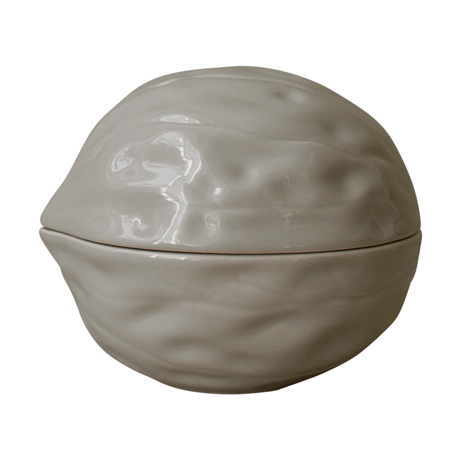 Walnut Schale mit Deckel, Shiny mole DBKD