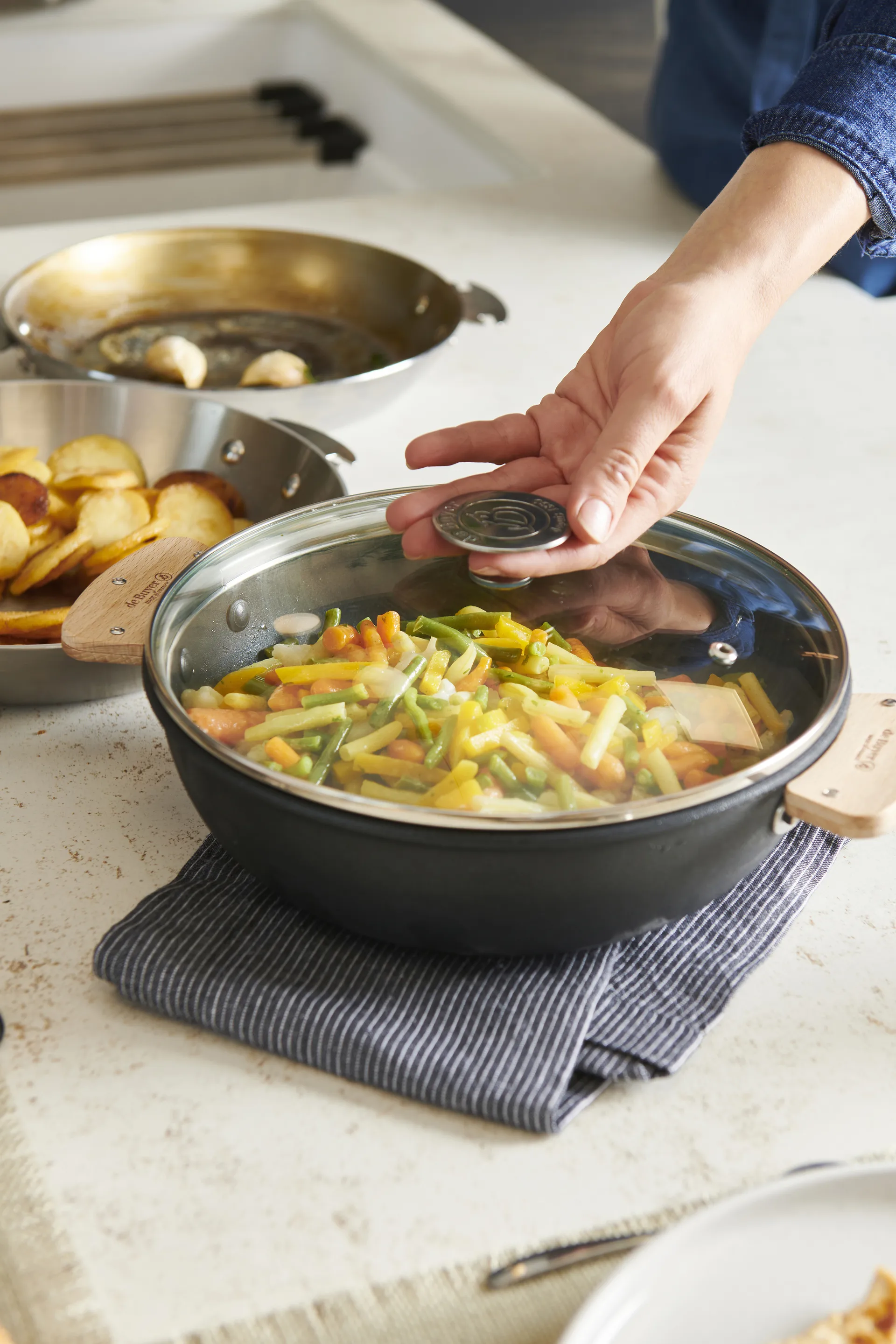 Alchimy Glasdeckel tiefer Ring, Ø20 cm De Buyer