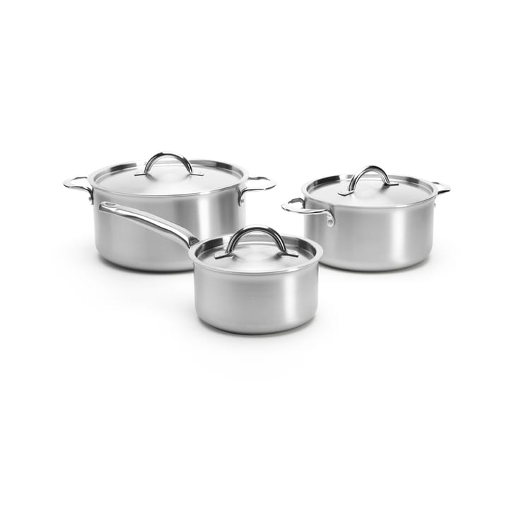de Buyer Alchimy Topfset mit Deckel 6-teilig, Edelstahl De Buyer