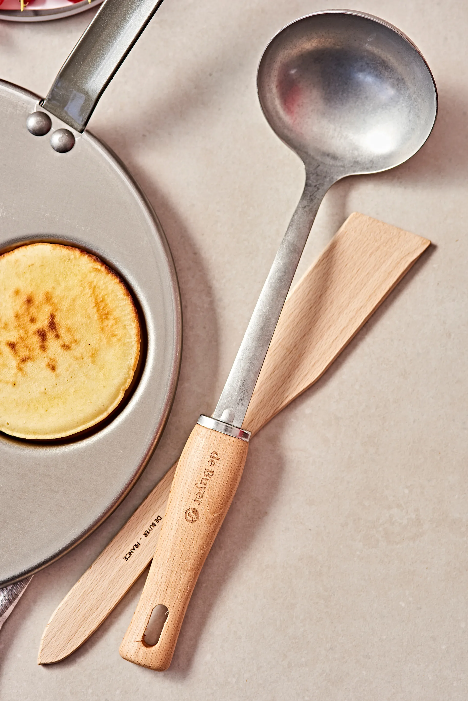 De Buyer B Bois Suppenkelle mit Holzgriff, Edelstahl De Buyer