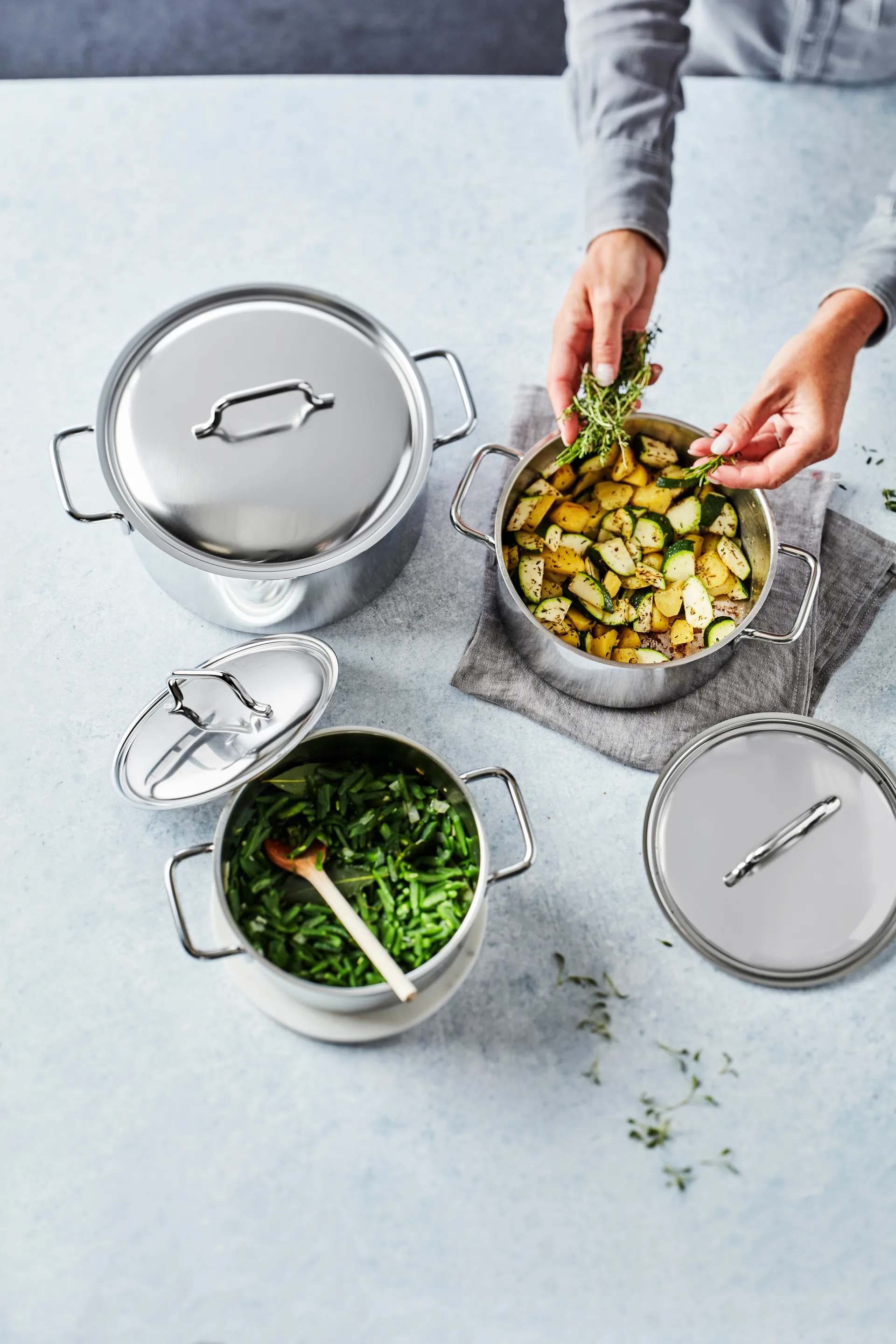 Demeyere Apollo 7 Kochtopf niedrig Edelstahl, 3 l Demeyere