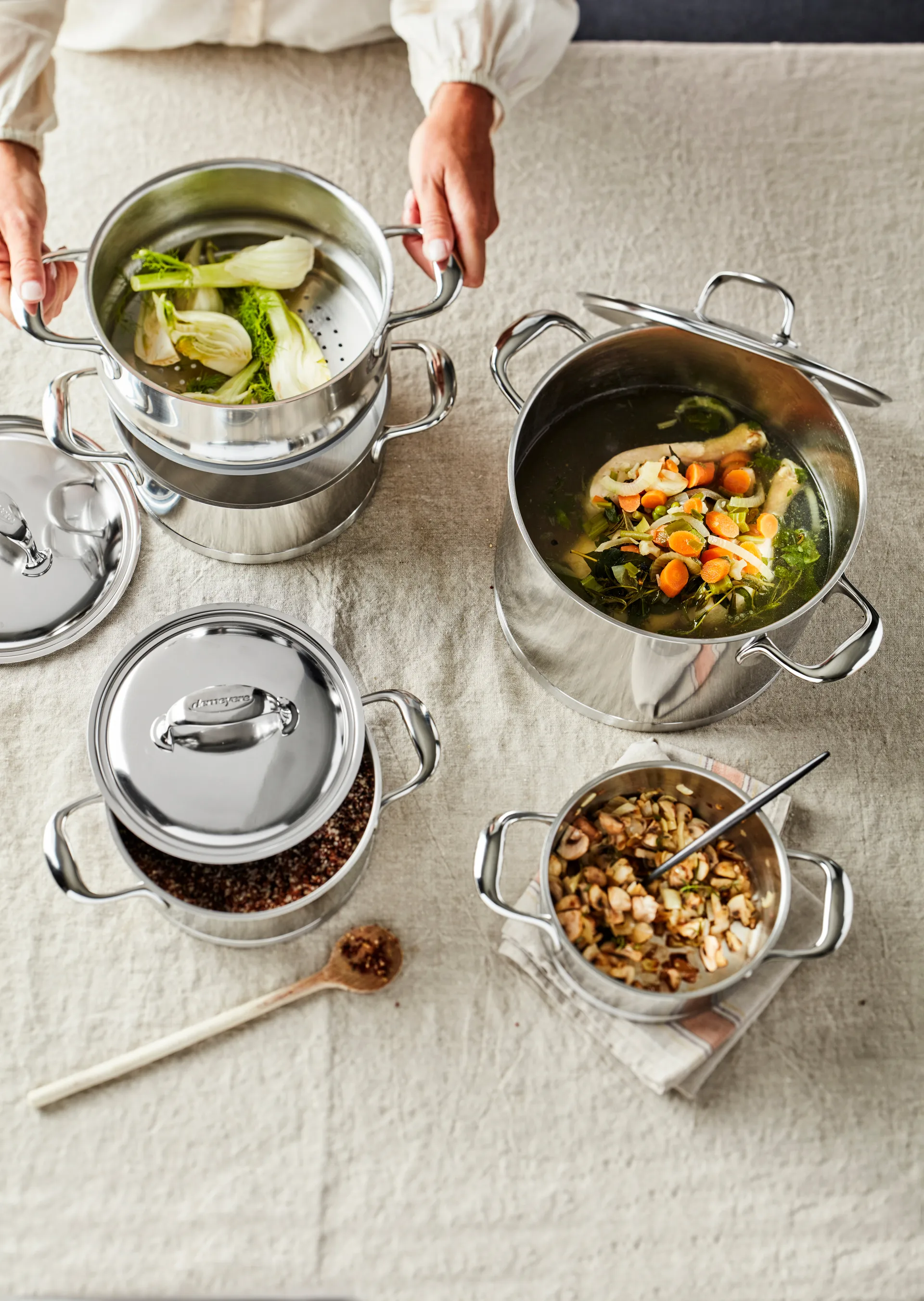 Demeyere Atlantis 7 Kochtopf hoch Edelstahl, 5 L Demeyere