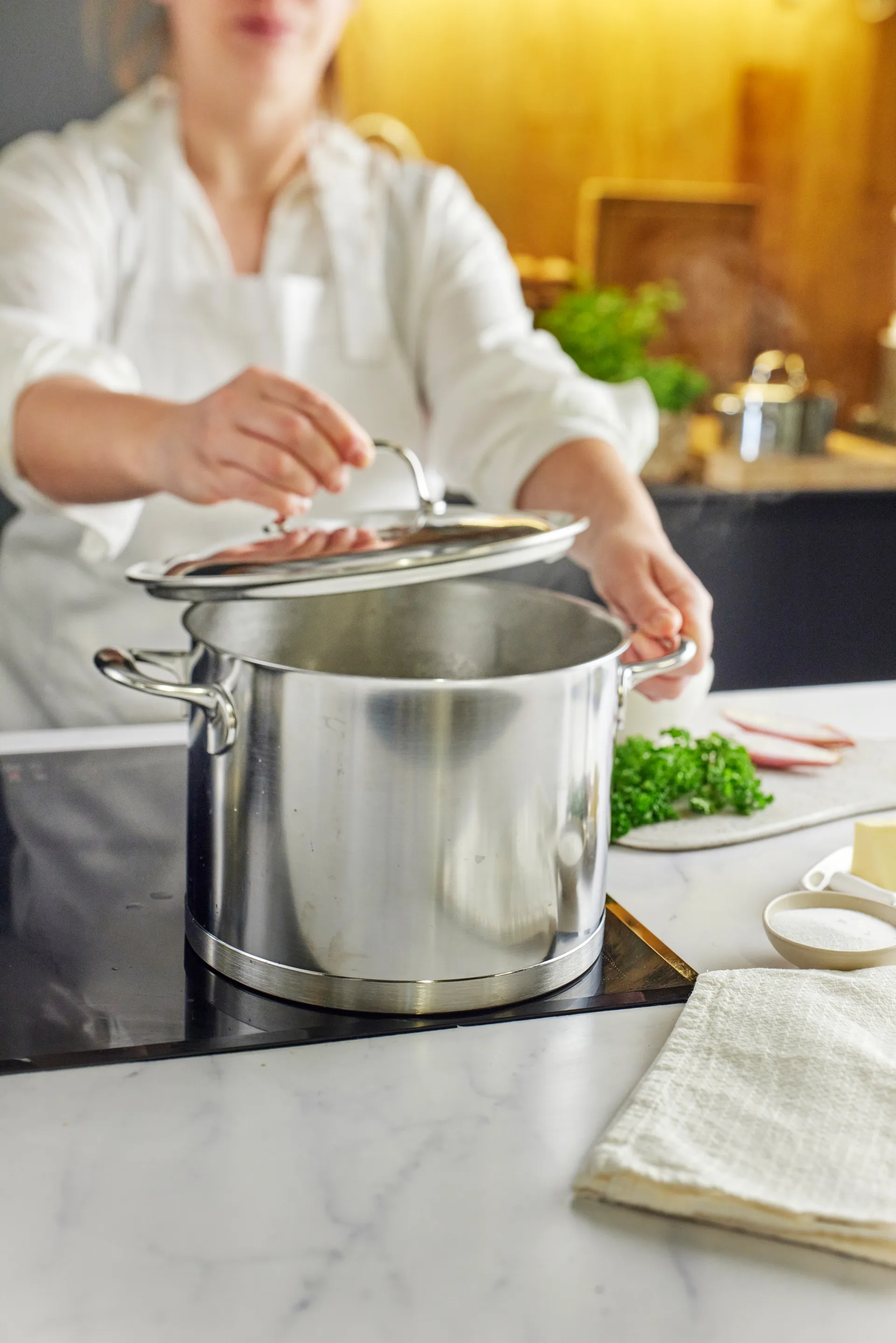 Demeyere Atlantis 7 Kochtopf hoch Edelstahl, 8 L Demeyere