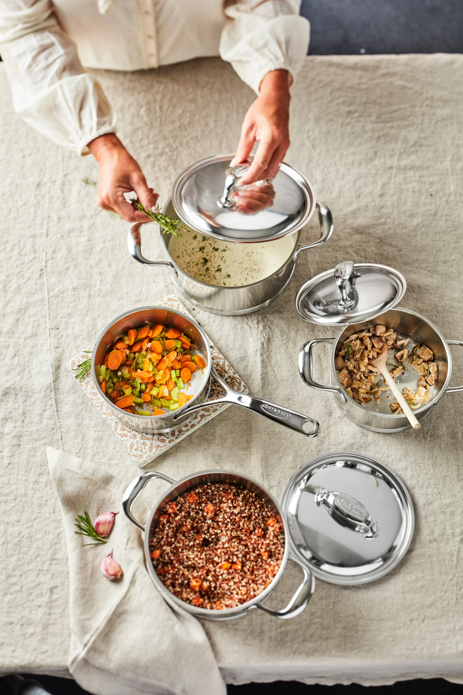 Demeyere Atlantis 7 Kochtopf niedrig Edelstahl, 1,5 L Demeyere