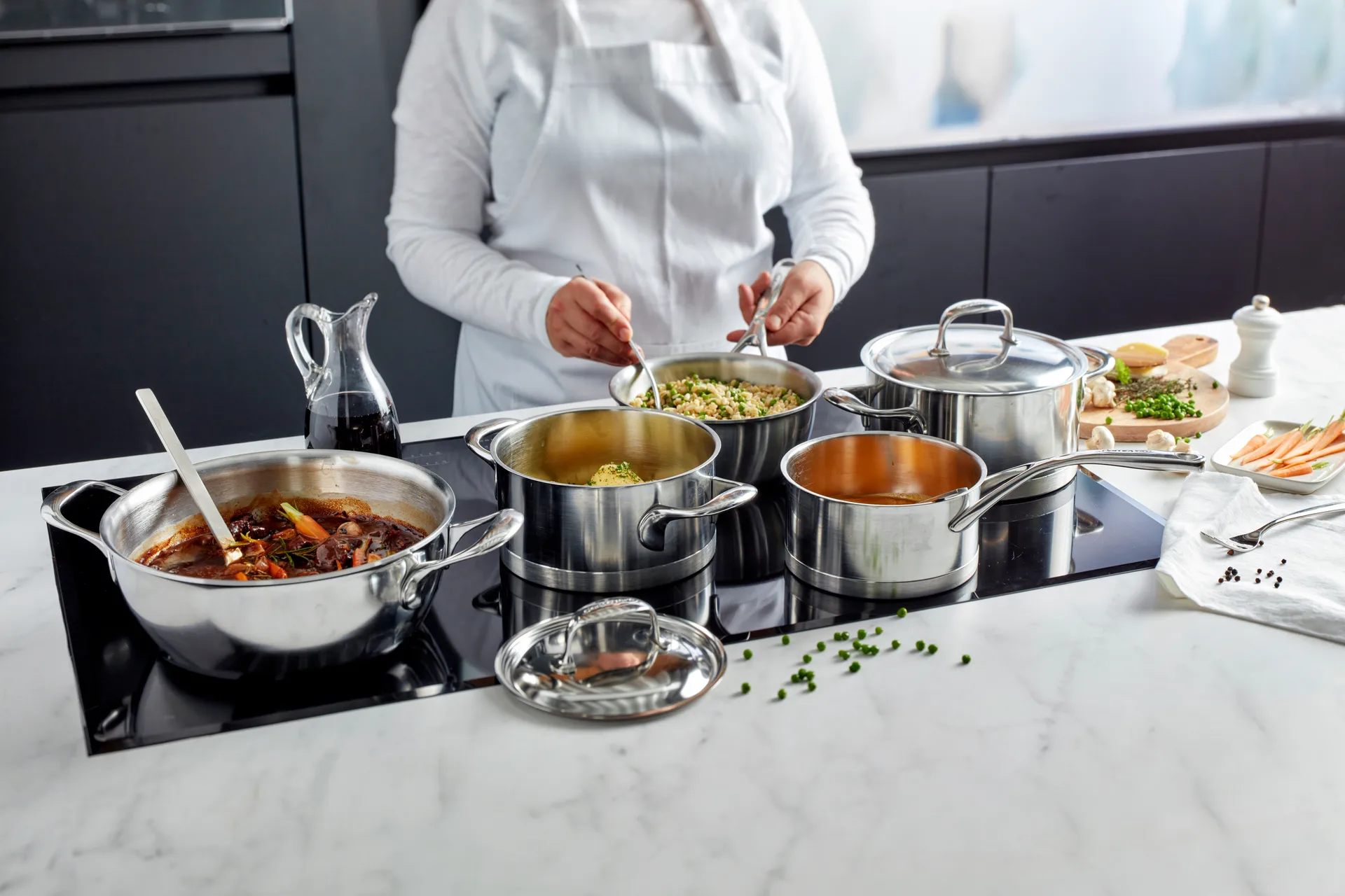 Demeyere Atlantis 7 Kochtopf niedrig Edelstahl, 4 L Demeyere