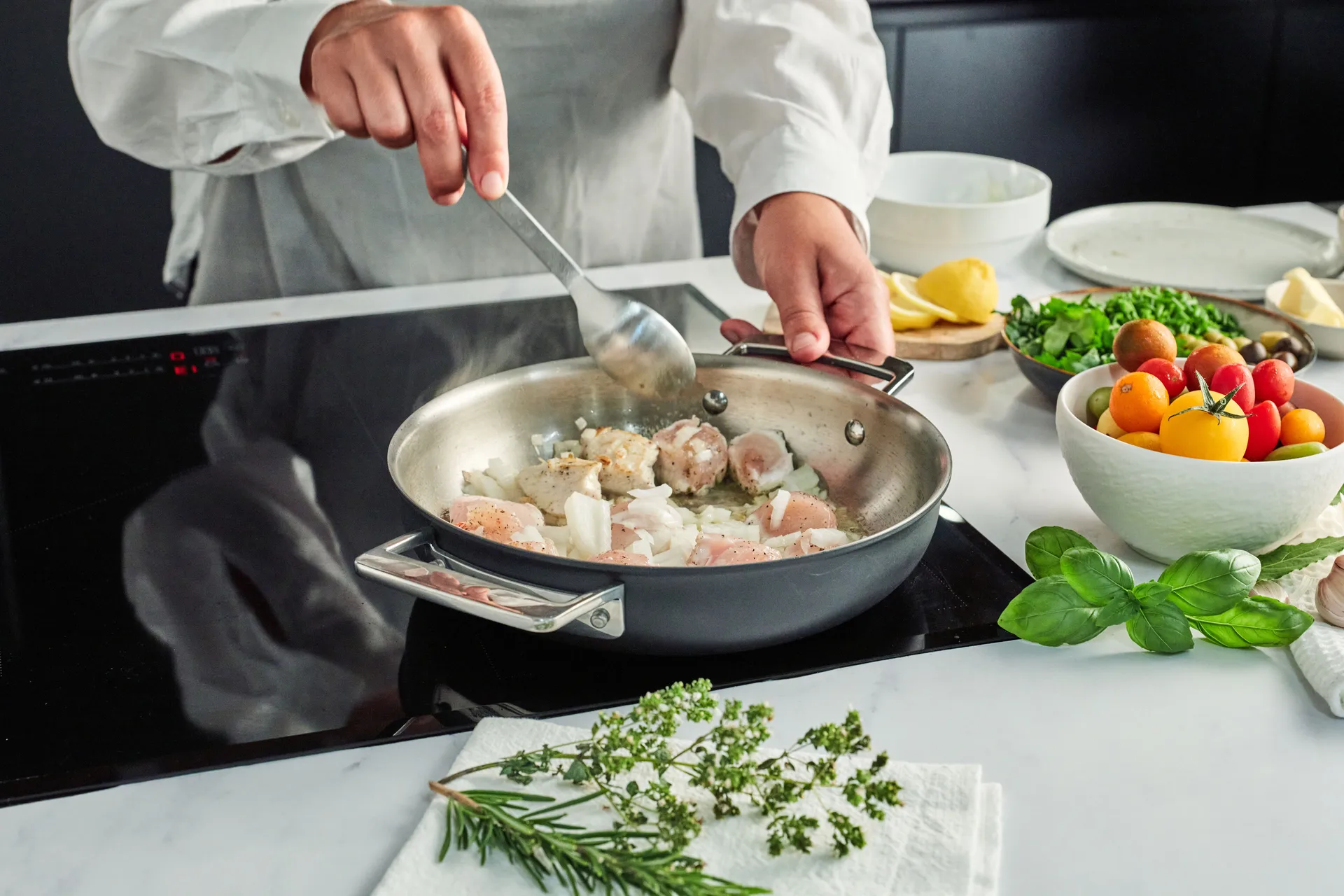 Demeyere Black 5 multifunktion 5-ply Bratpfanne, Ø20 cm Demeyere