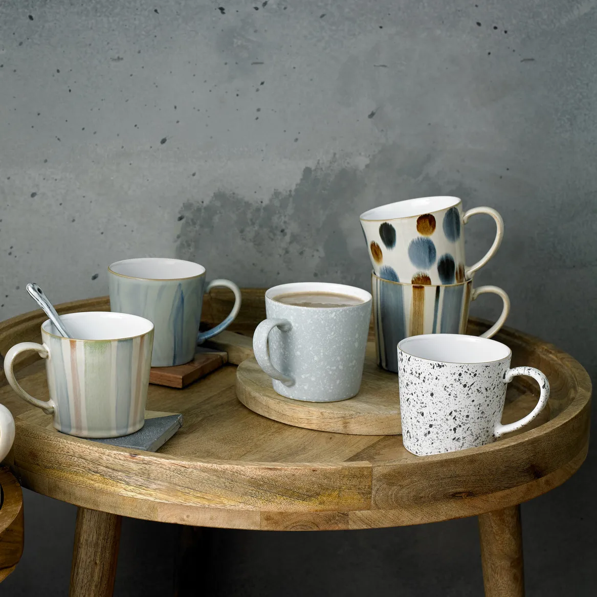 Denby Stripe Tasse 40cl, Braun Denby