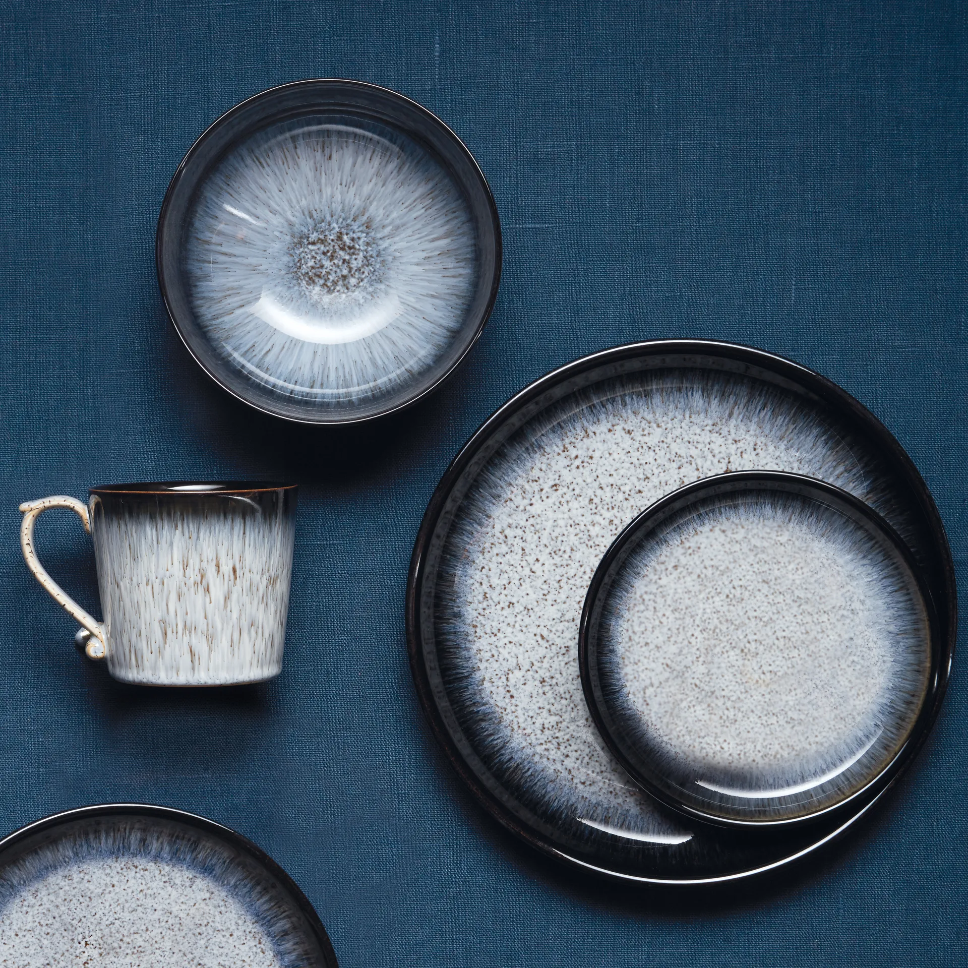 Halo Frühstücksschale 16cm, Blau-grau-schwarz Denby