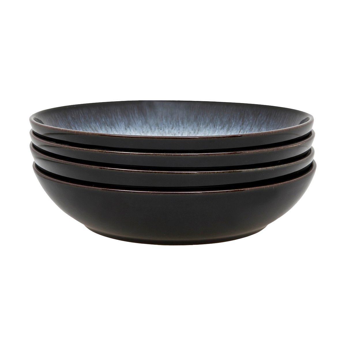Denby Halo Pastaschale 22cm 4er Pack Blau-grau-schwarz