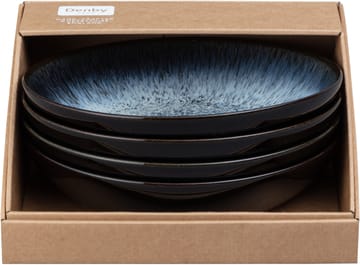 Halo Pastaschale 22cm 4er Pack - Blau-grau-schwarz - Denby
