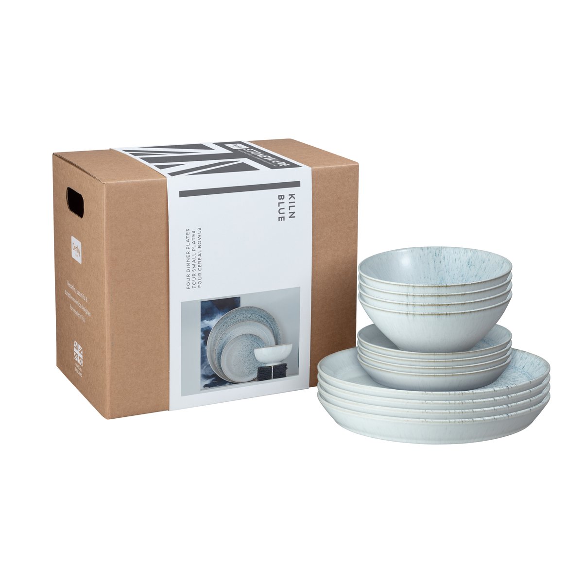 Denby Kiln blue Geschirrset 12 Teile