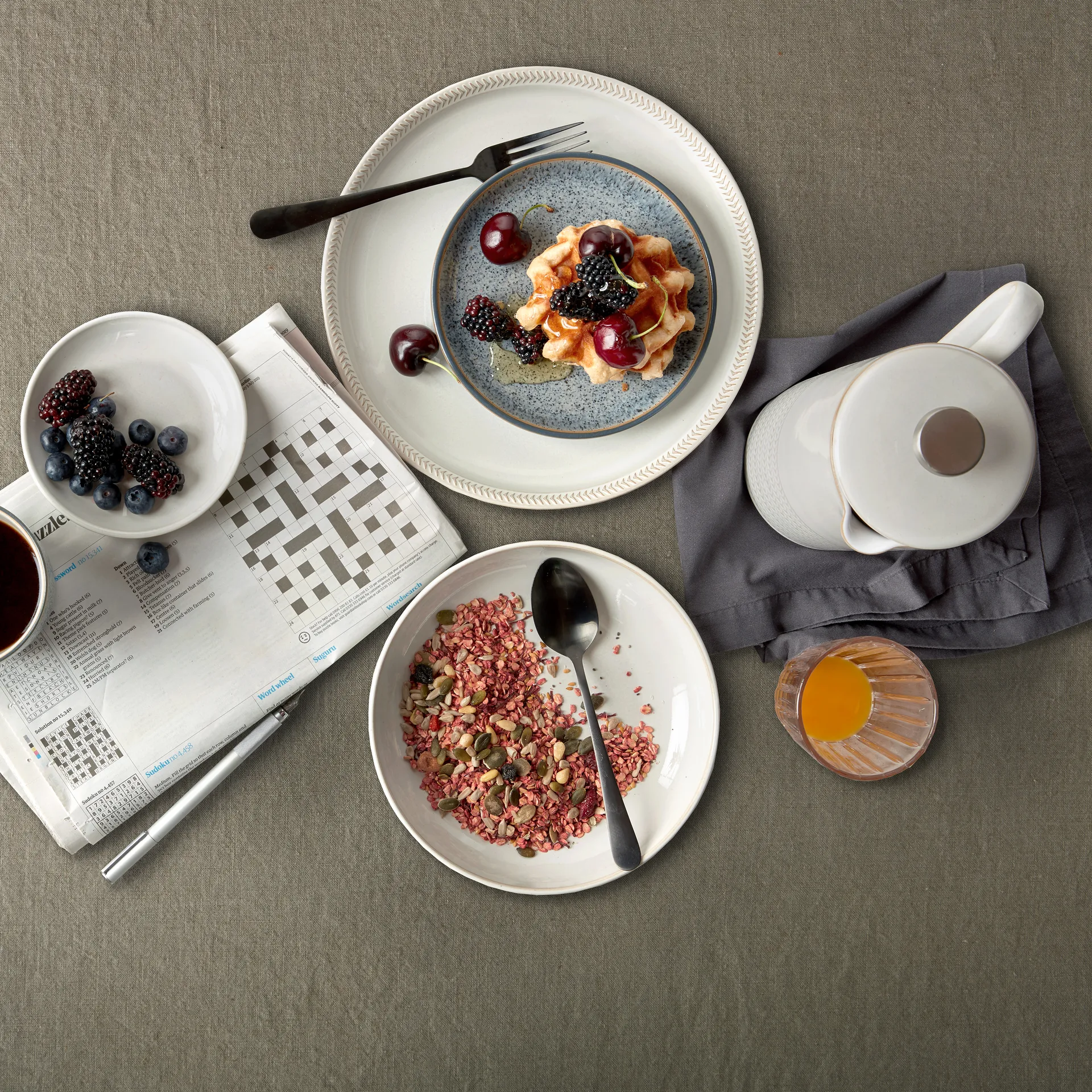 Natural Canvas Kaffeebereiter 1,15 l, Textured Denby