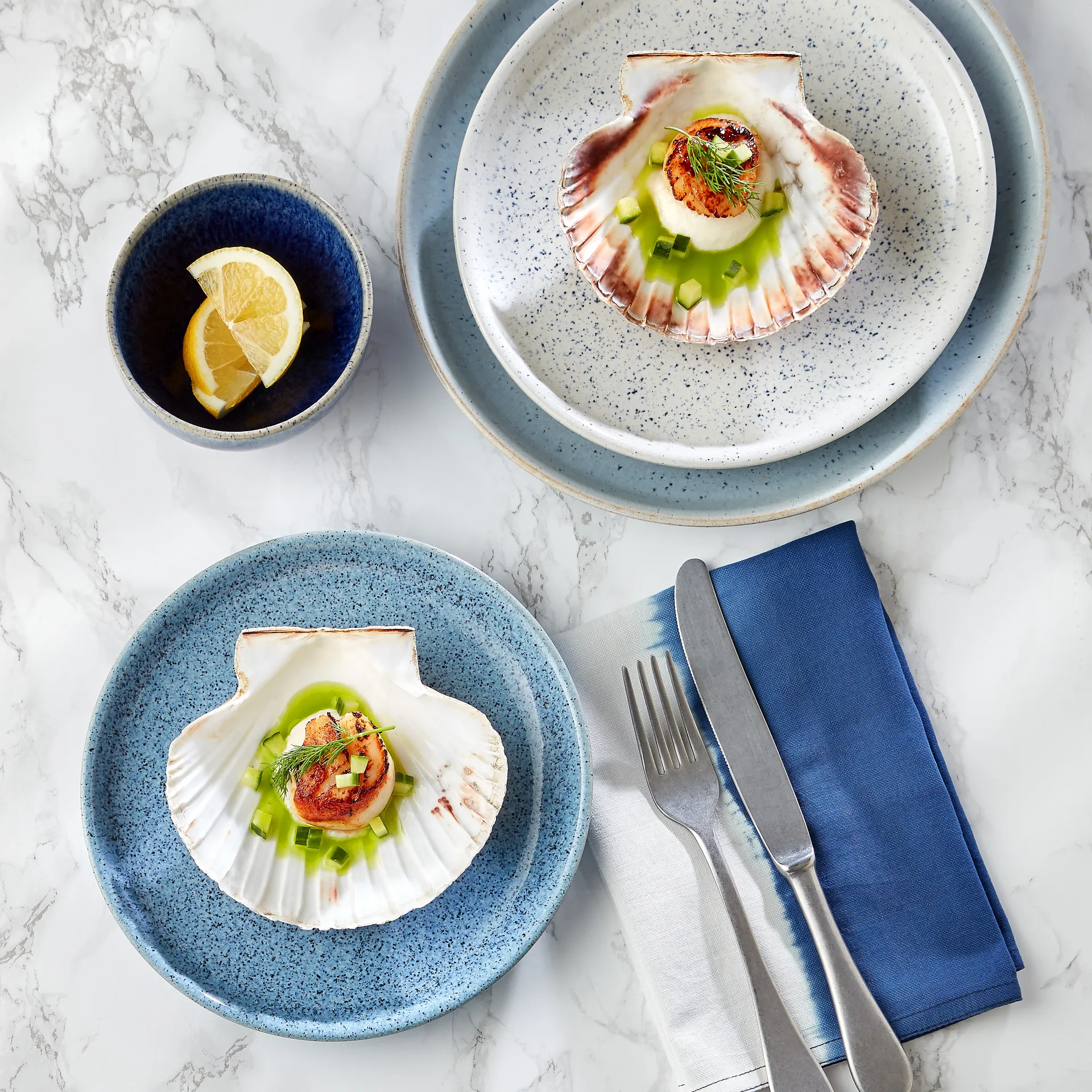 Studio Blue kleiner Teller 17cm, Flint Denby