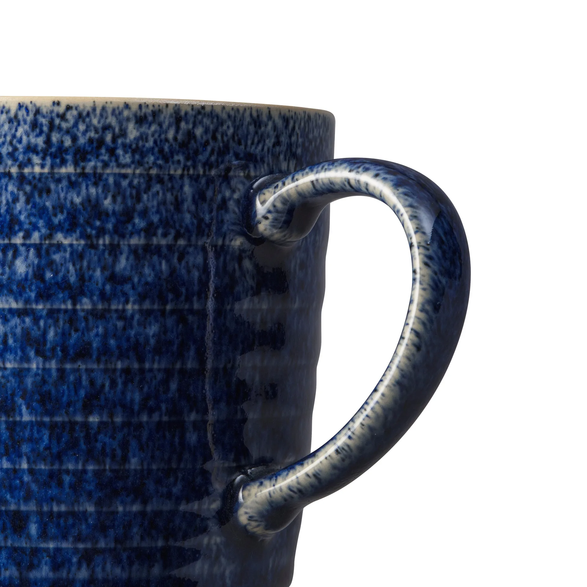 Studio Blue Tasse geriffelt 40cl, Cobalt-pebble Denby