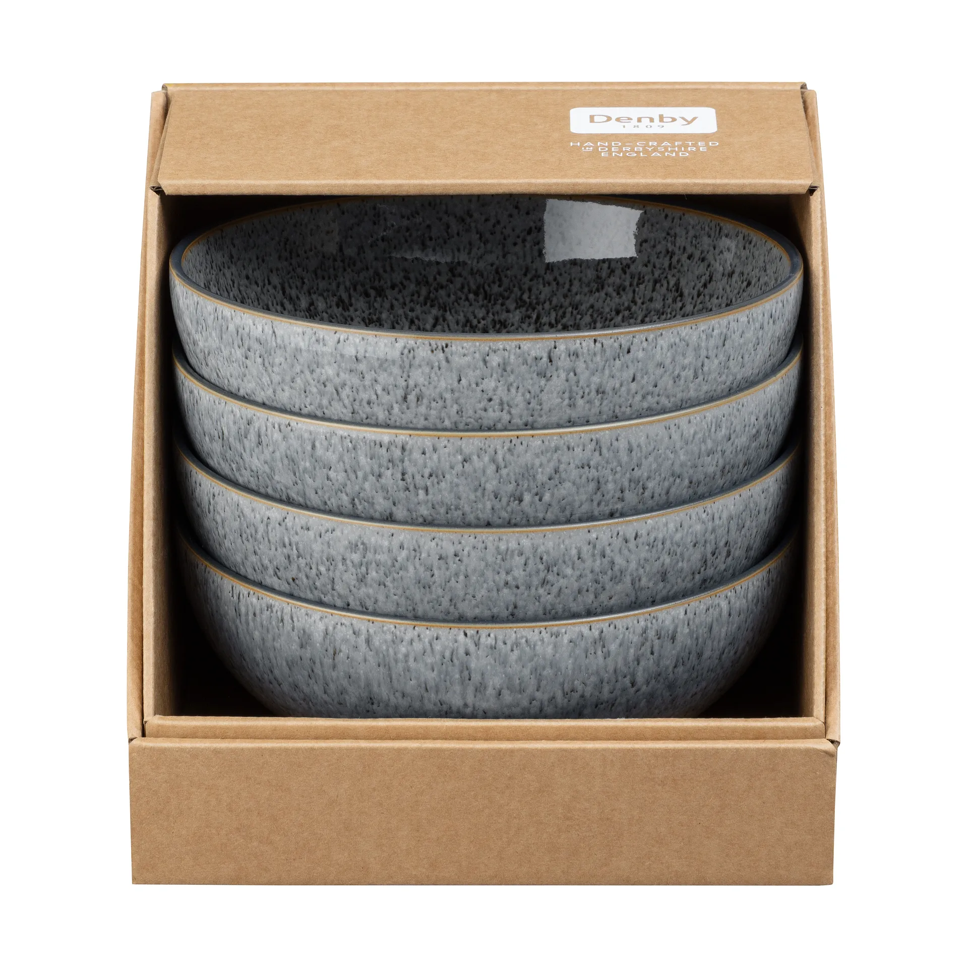 Studio Grey coupe Frühstücksschale 17cm 4er Pack, Granite Denby